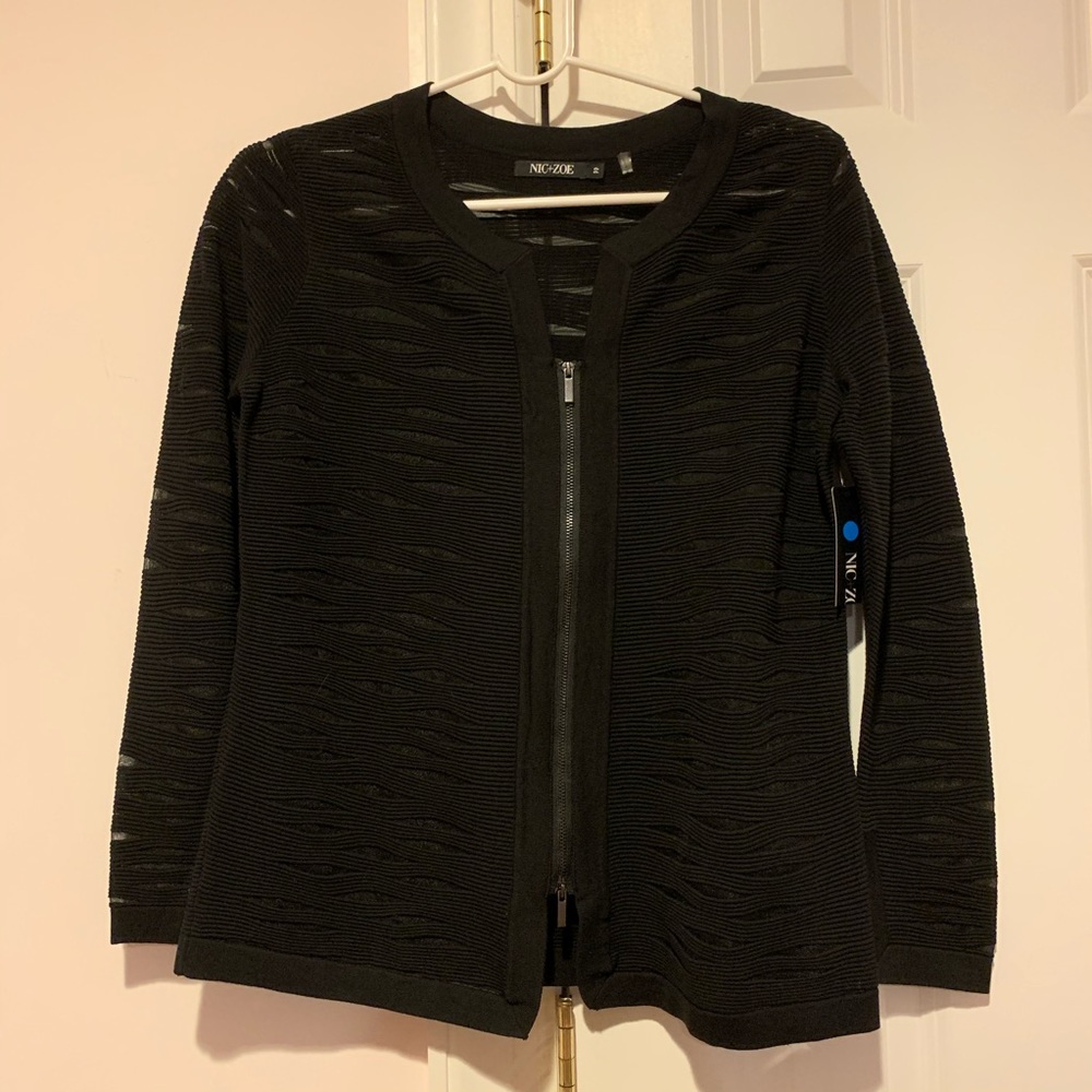 NWT Nic+Zoe Black Cardigan - Size PP - Picture 2 of 5